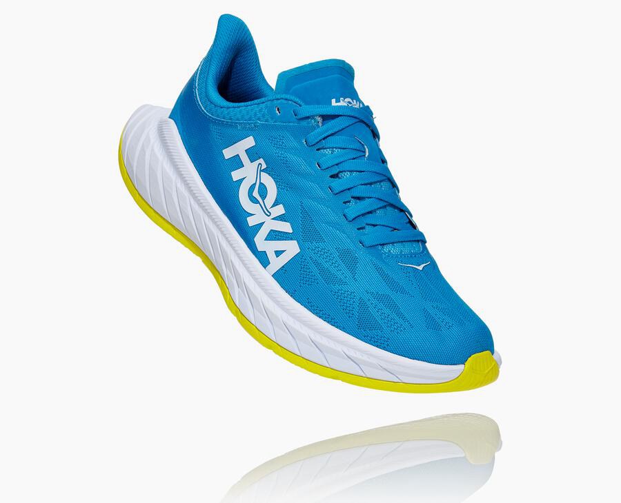 Tenis Hoka One One Mujer Azules/Blancos - Carbon X 2 - OEPV32719